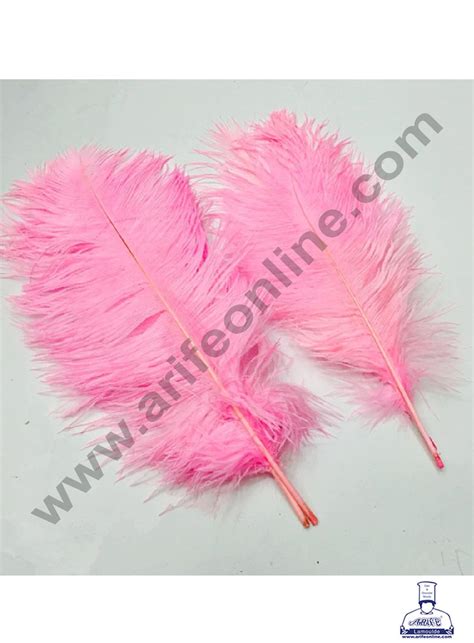 Cake Decor Ostrich Feather Topper For Cake Decorations - Light Pink ...