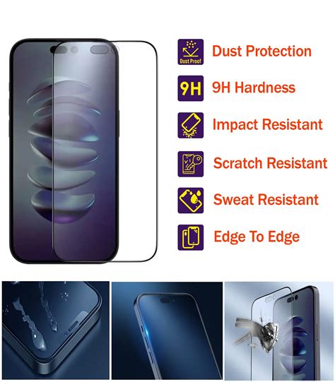 M-GUARD Premium Grade Edge to Edge Gaming Tempered Glass For iPhone 15 ...