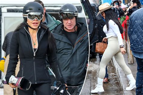 Jeff Bezos girlfriend Lauren Sanchez shows off her assets in Aspen ...