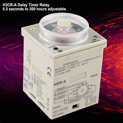 Buy H3CR-A 11-Pin Range Adjustable Delay Timer Time Relay 100-240VAC ...