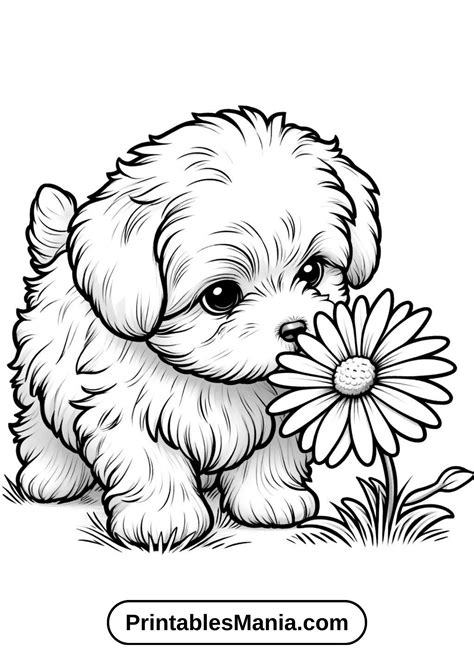 Puppy Coloring Pages Printable PDF - Printables Mania | Puppy coloring ...