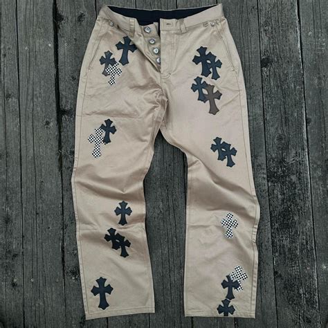 NWoT Chrome Hearts Pants Size 34 for the tan pants... | Depop