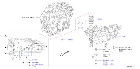 2012 Nissan Maxima Transmission Oil Filter - 31726-1XE0A - Genuine Nissan Part