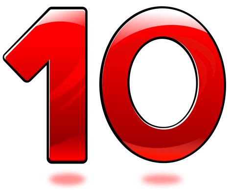 Clipart - Glossy Number : Ten