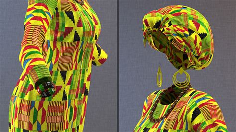 African Women Traditional Clothes Set 3D | 3D Molier International