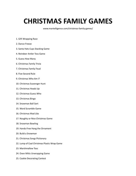 20 Wonderful Christmas Family Games To Enjoy This Holiday Season ...