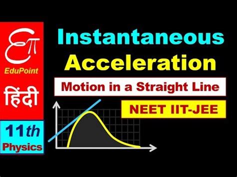Instantaneous acceleration and average Video Lecture - Class 11