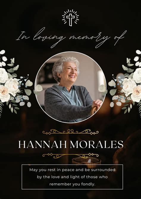 Free and customizable in loving memory templates