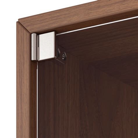 EKET wall cabinet with glass door, brown walnut effect, 35x35x35 cm ...