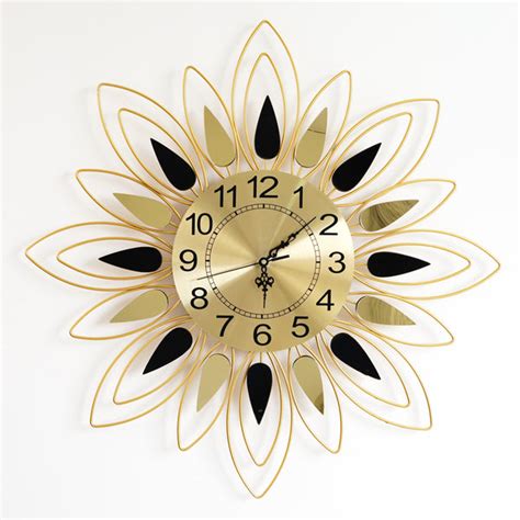 Golden Flower Wall Clock – CloveCart