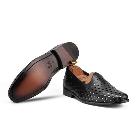 Ember noir leather ethnic shoes » Cordwainers - Cordwainers
