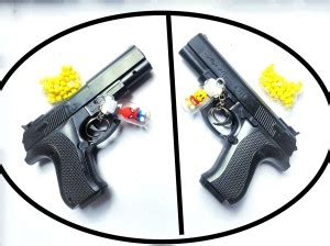 HYC Plastic air toy mouser gun pack of 2 for boys with 2 mini bottle ...
