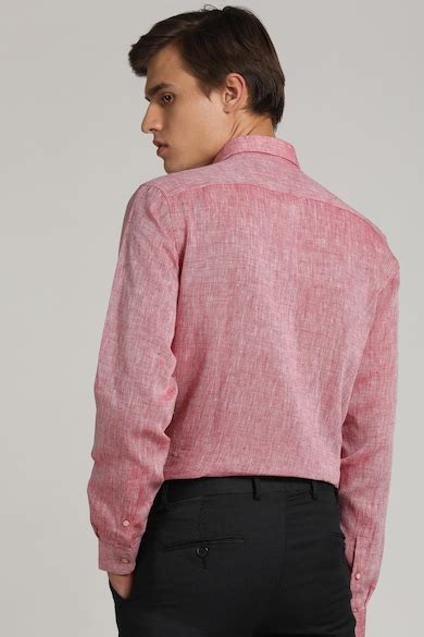 Buy Men Red Full Sleeves Formal Shirt Online - 315566 | Peter England