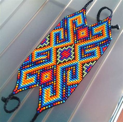 Buy Kundalini Energy Hand Woven Beaded Bracelet Wide Cuff Medicine ...