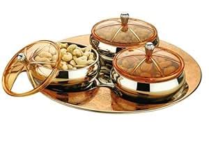 RAGYULA Airtight Dry Fruit Container Tray Set 3 Pcs,Kitchen Dining ...