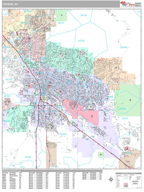 Printable Map Of Tucson Az