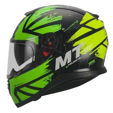 MT THUNDER 3 SV Kuffner Gloss Fluro Yellow Helmet– Moto Central