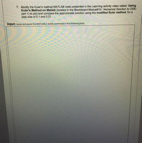 Image result for Euler's Method in MATLAB