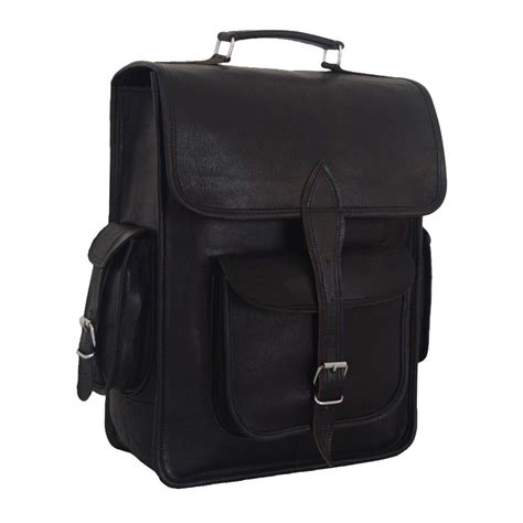 Charcoal Black Lather Backpack | Classic Leather Backpack For Men ...