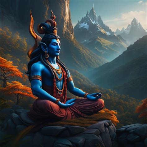 Lord Shiva - AI Generated Artwork - NightCafe Creator - painting of lord shiva