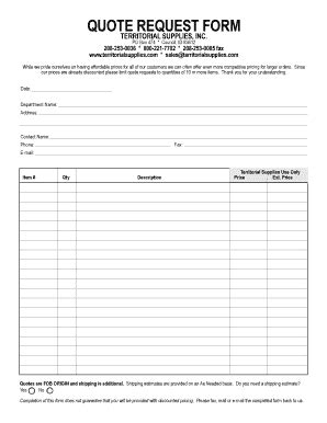 Image result for Quote Request Form Template Fillable