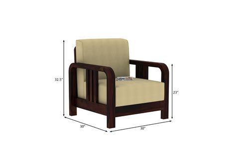 Buy HomeBregg Wooden Sofa Sets 3+1+1 Walnut Finish, Sepia cream Online ...