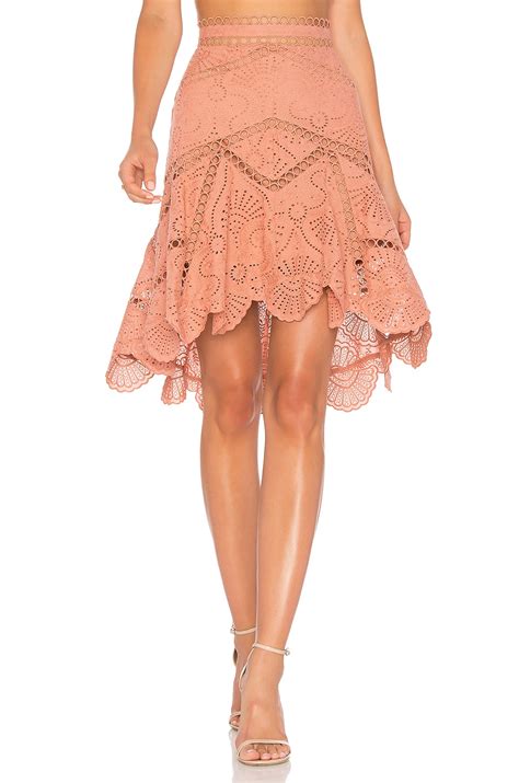 Zimmermann Jasper Fan Skirt in Nude | REVOLVE
