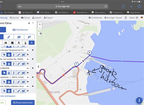 Problem on a ferry route - Route planning - Kurviger Forum
