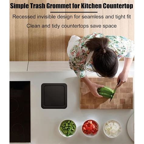 BASICM Recessed Countertop Trash Bin/Flap Lid, Built-in India | Ubuy