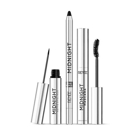 RENEE Midnight Combo, Kajal + Eyeliner + Mascara, Long Lasting, Smudge ...
