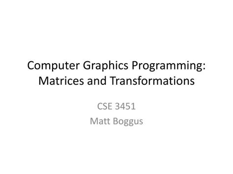 Image result for Matrices Computer Graphics