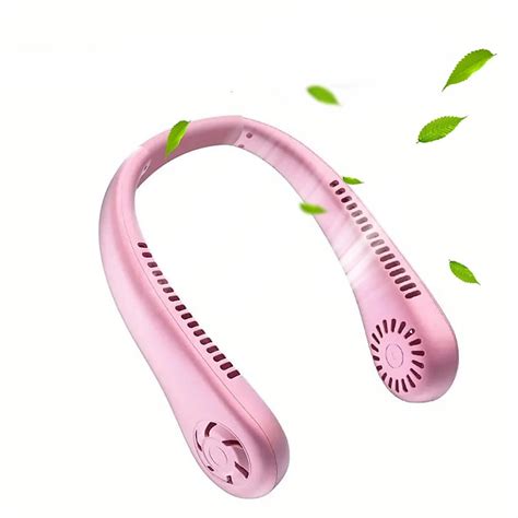 Hands-Free Hanging Neck Fan – Leafless USB Powered Portable Fan with ...