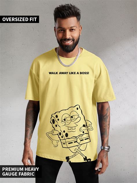 Buy Spongebob Like A Boss Oversized T-shirts Online
