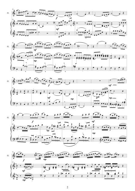 Mozart Dissonant Quartet In C Major No 19 Flute And Piano Sheet Music ...
