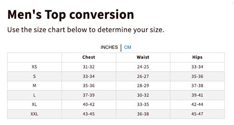 Image result for Size Size Conversion
