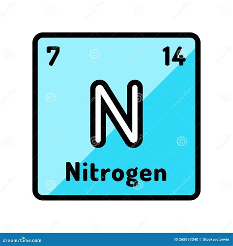 Nitrogen Chemical Element Color Icon Vector Illustration Stock Vector - Illustration of physics ...