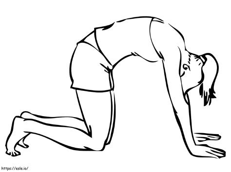 Cat Pose Yoga coloring page