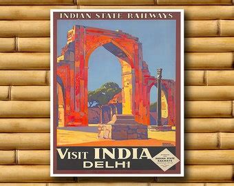 Buy India Art Wall Decor Travel Poster Elephant Print Vintage Online in ...