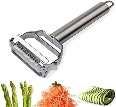 R Runilex Stainless Steel 2 in 1 Julienne Vegetable Peeler Multi ...