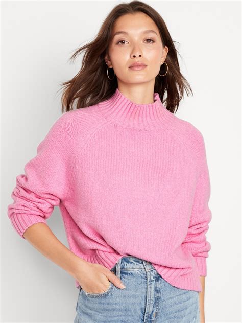 Mock-Neck Crop Sweater | Old Navy