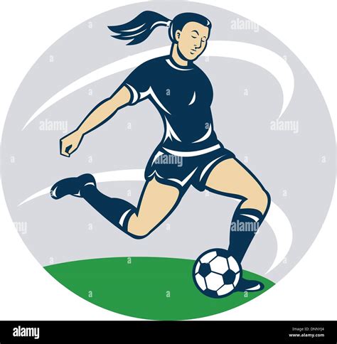 How To Draw A Girl Kicking A Soccer Ball