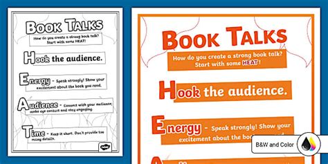 Book Talk Poster for 6th-8th Grade (teacher made) - Twinkl