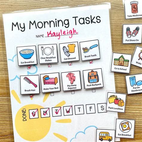 Image result for Morning Routine Behavior Chart