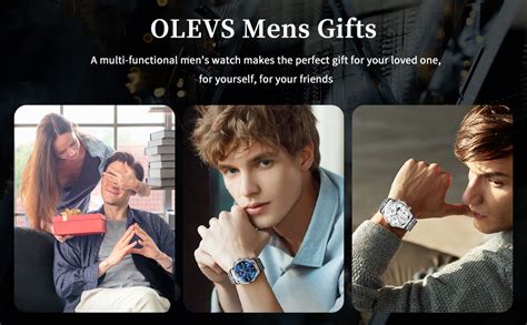 OLEVS Watch for Men Original Analog Quartz Chronograph Luxury Dress ...