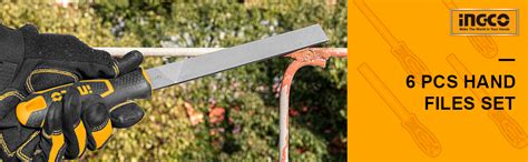 INGCO Steel File Set, 5 Pieces Hand Metal Files, Premium Grade T12 ...