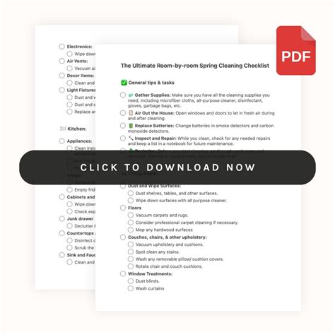 Spring Cleaning Checklist 的图像结果