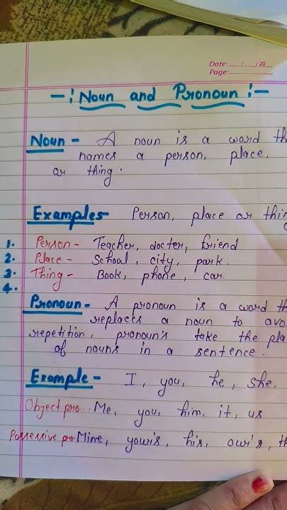 👌Noun or Pronoun ki defination 👌 - YouTube