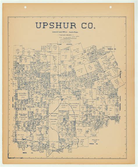 Upshur County - Texas General Land Office Map ca. 1926 – The ...