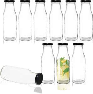 Pure Source India Milk, Water And Juice Glass Bottle With Airtight ...