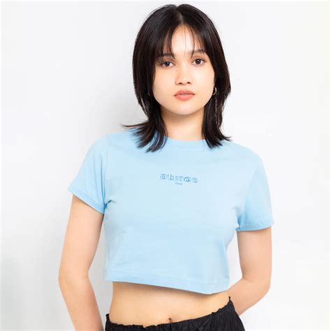 atmos pink Classic Embroidery Logo Short T-shirt BLUE （アトモス ピンク クラシック ...